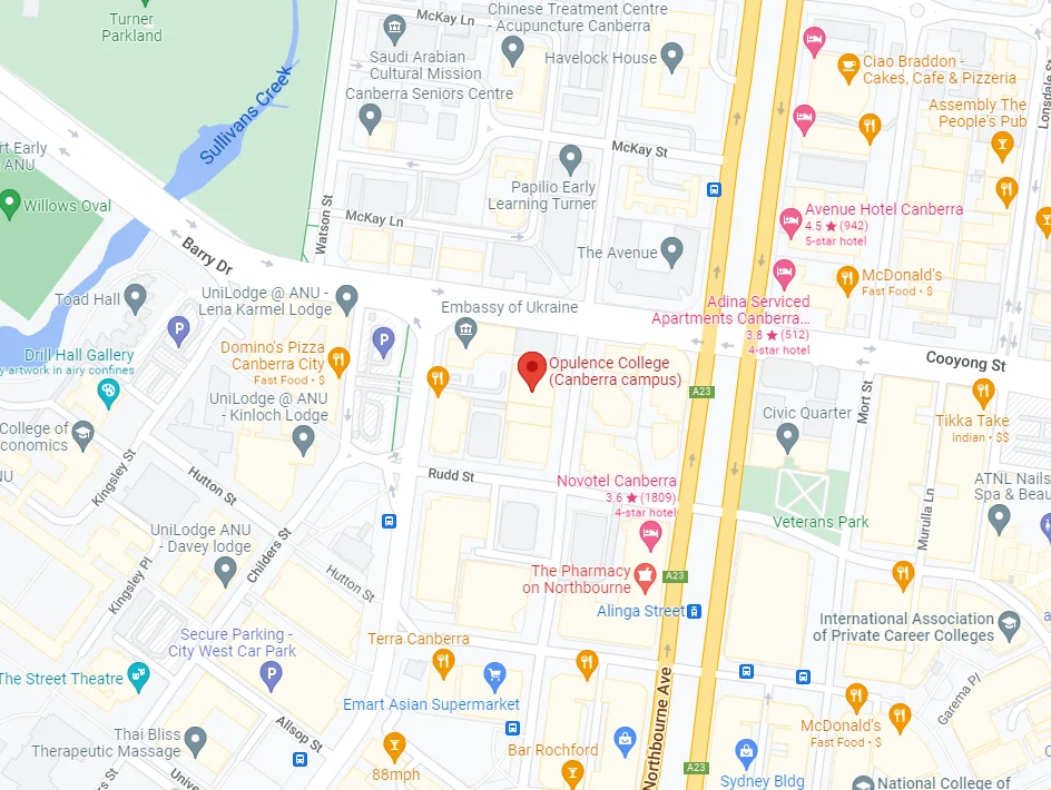 Canberra Campus map